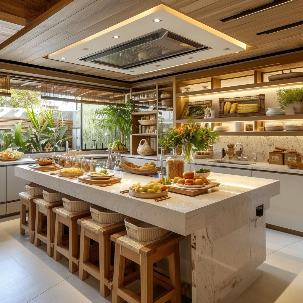 cozinha com ilha central