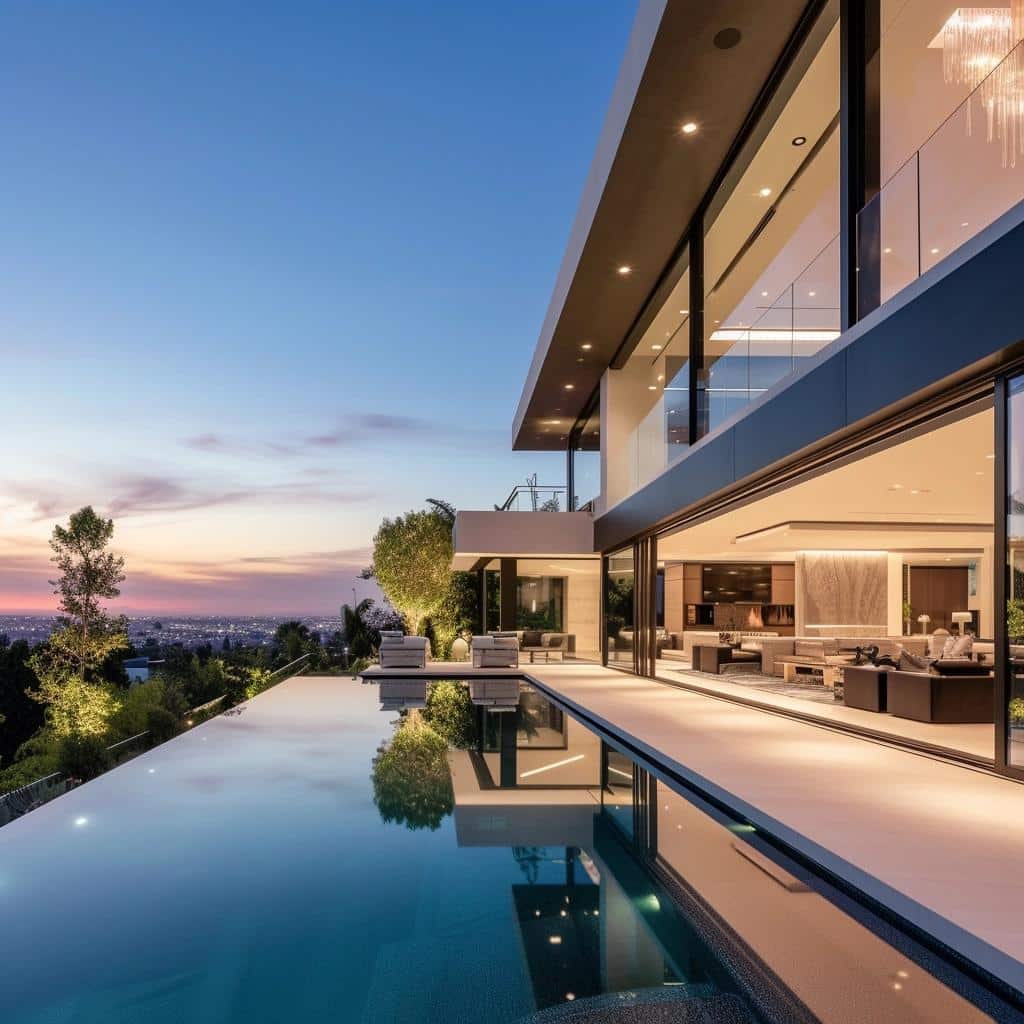 Explorando uma mansão de Beverly Hills de US$ 18.725.000 revela design de ponta para inspiração. 1 Explorando uma mansão de Beverly Hills de US$ 18.725.000 revela design de ponta para inspiração.