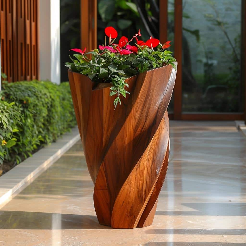 Floreira De Madeira: 5 Dicas Para Adicionar Verde À Sua Decoração. 20 floreira de madeira