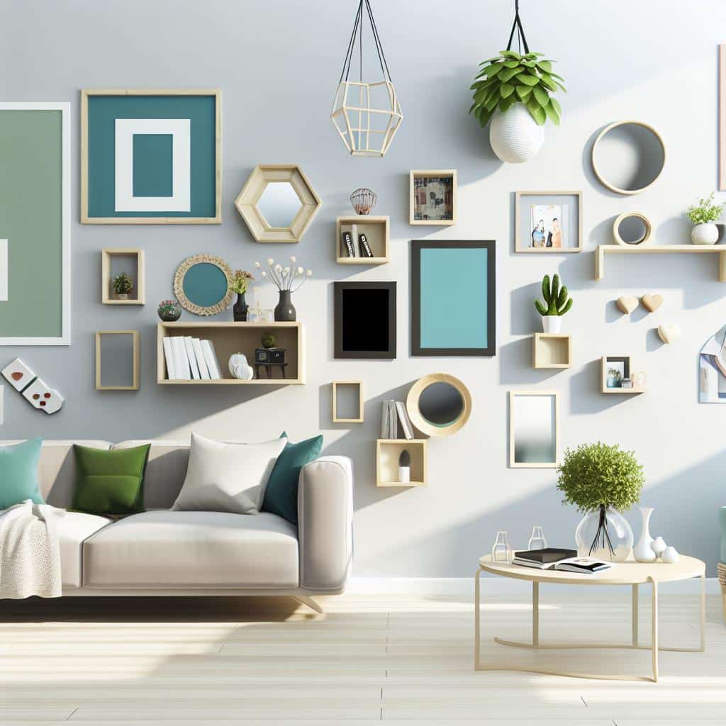 Ideias surpreendentes para decorar a parede da sala: transforme o ambiente em um espaço único e criativo. 1 ideias para decorar parede da sala