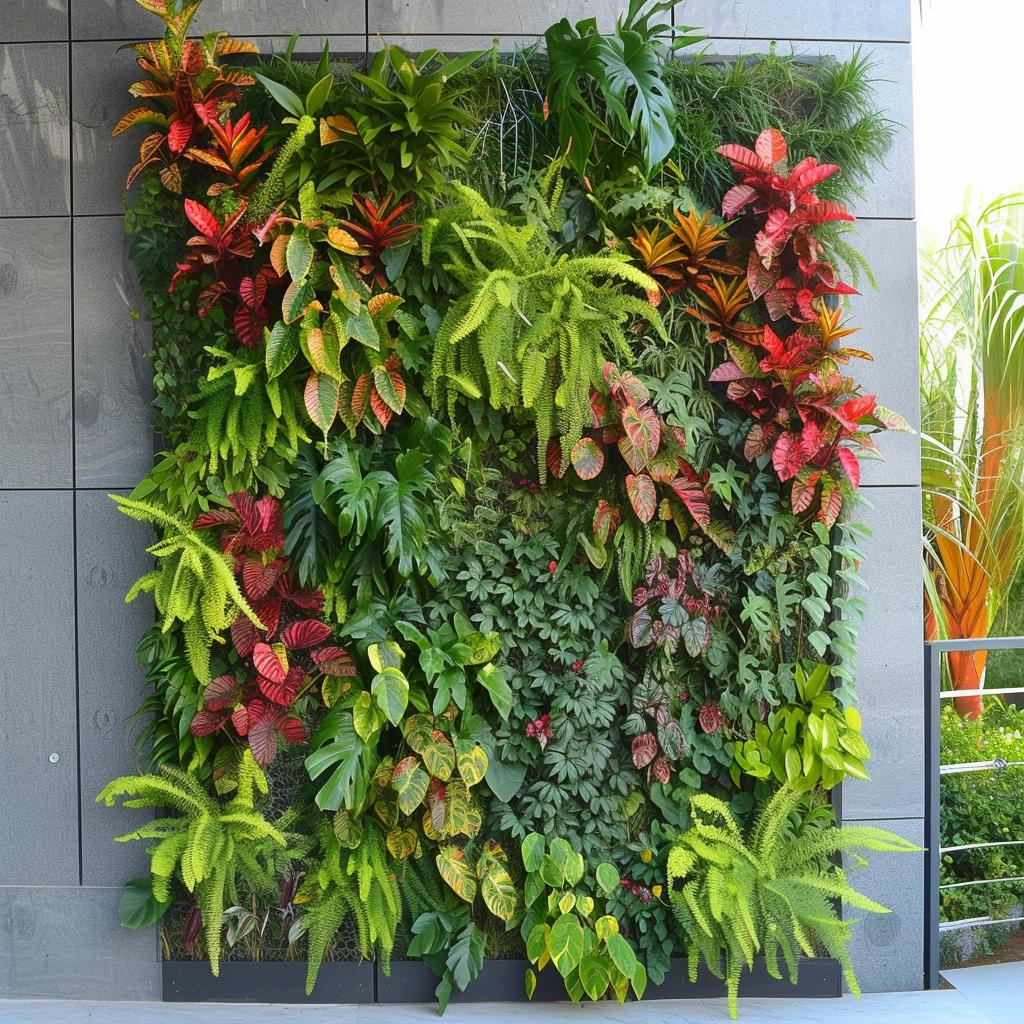 parede de plantas naturais