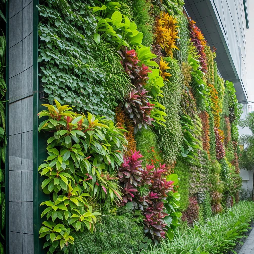 parede de plantas naturais