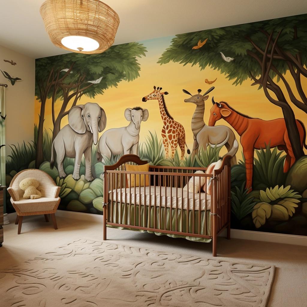 quarto de bebê safari