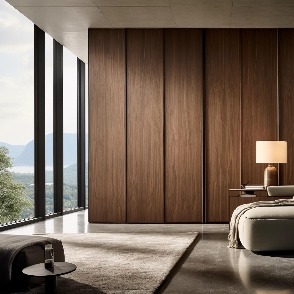 Decoração Funcional Painel de Madeira com Porta Integrada