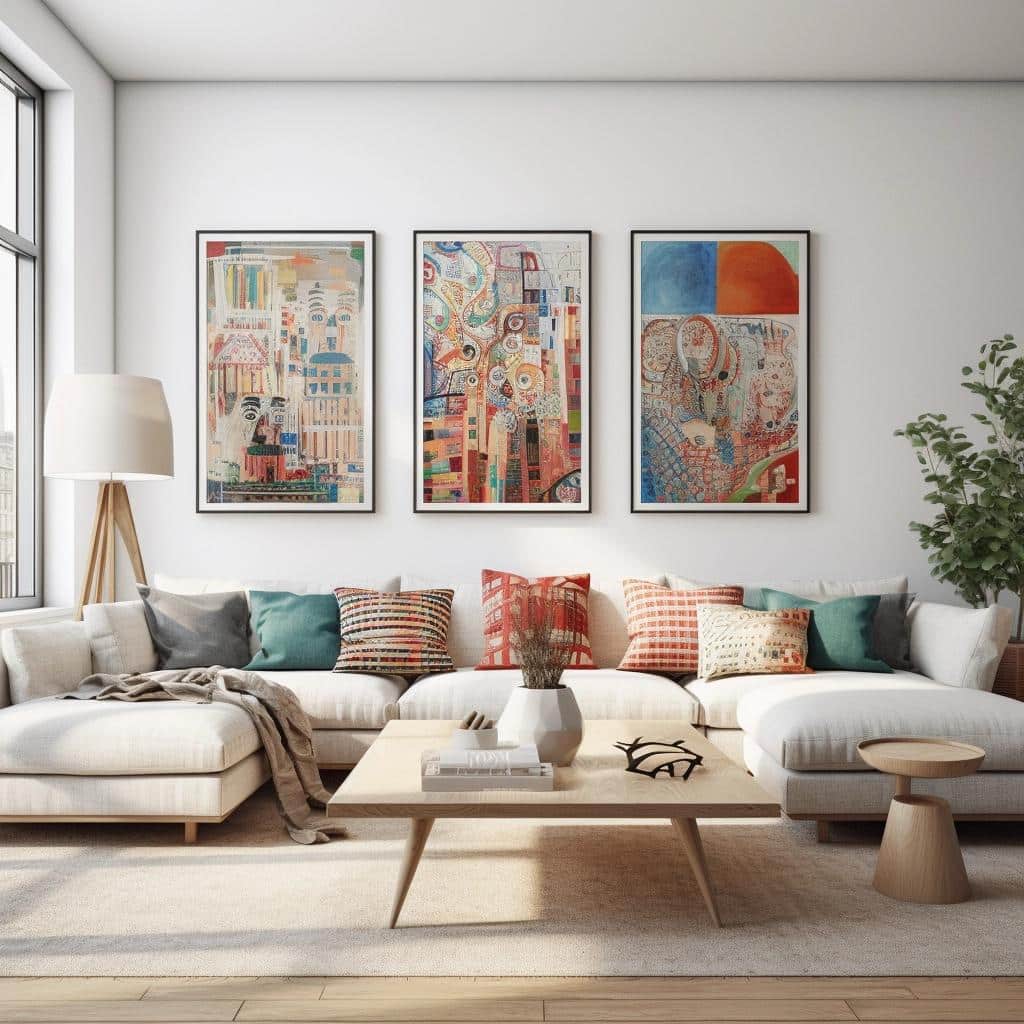 Quais os tipos de quadros para a sala de estar posso usar? 1 Quais os tipos de quadros para a sala de estar posso usar?