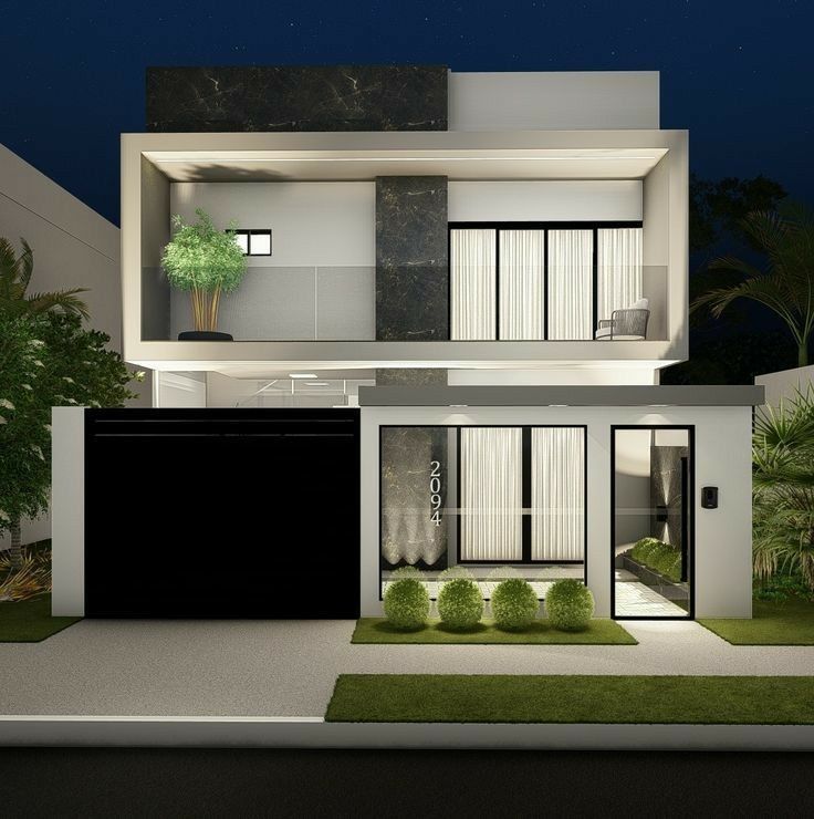 Projeto elegante de casa de campo com design moderno e eficiente.