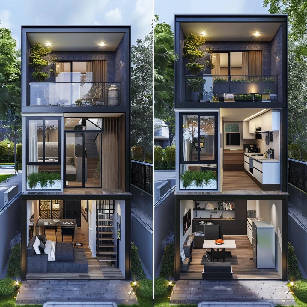 Você acreditaria se eu dissesse que essa casa de 3x8m é perfeita para famílias com 2 quartos?. 3 Você acreditaria se eu dissesse que essa casa de 3x8m é perfeita para famílias com 2 quartos?.
