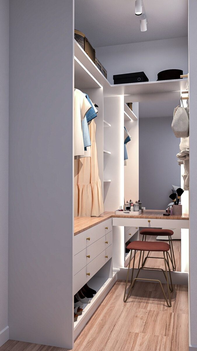 Espaço e Estilo Planejando um Quarto com Closet Perfeito