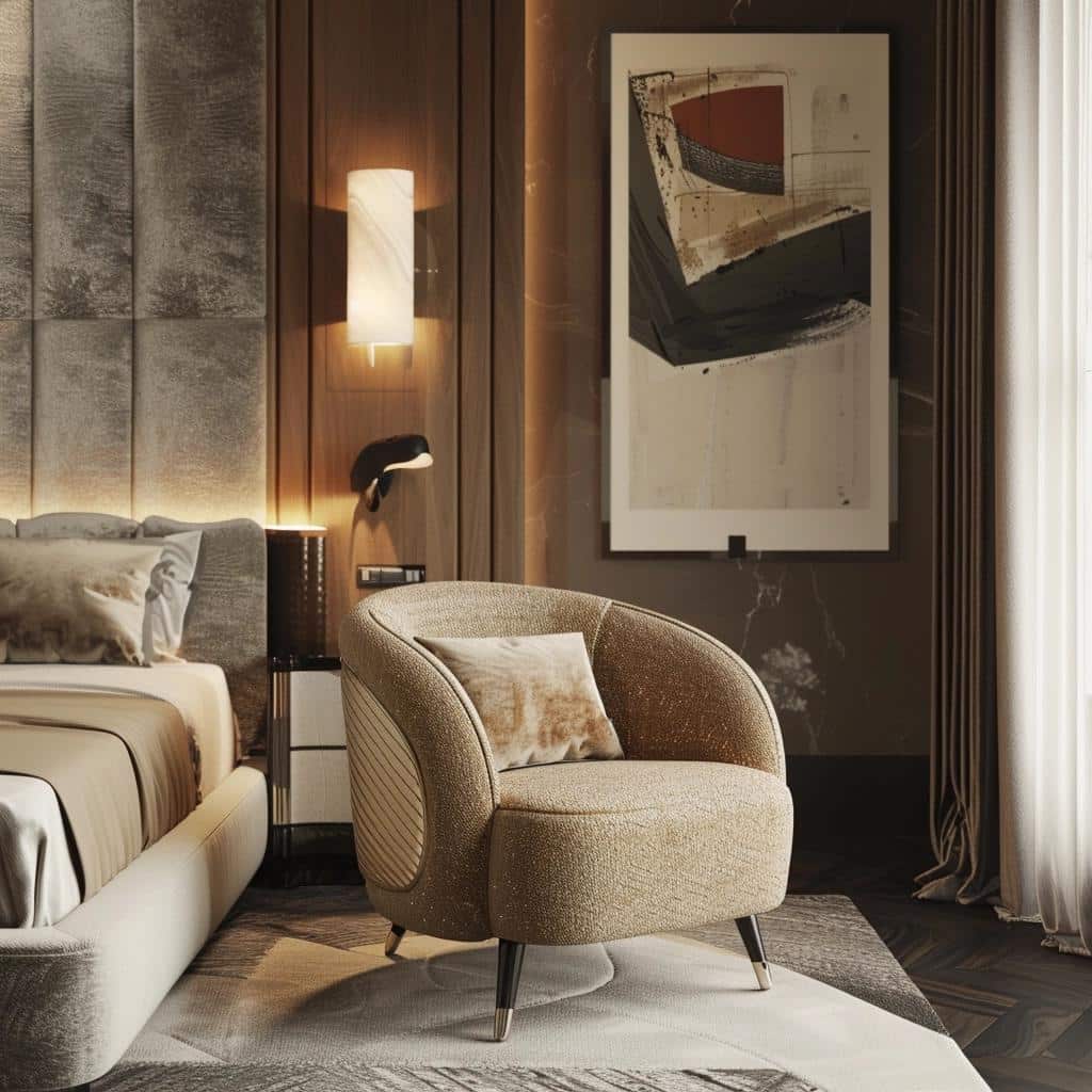 Tendência inesperada: Descubra os segredos de decorar seu quarto com a poltrona perfeita. 1 poltrona para quarto