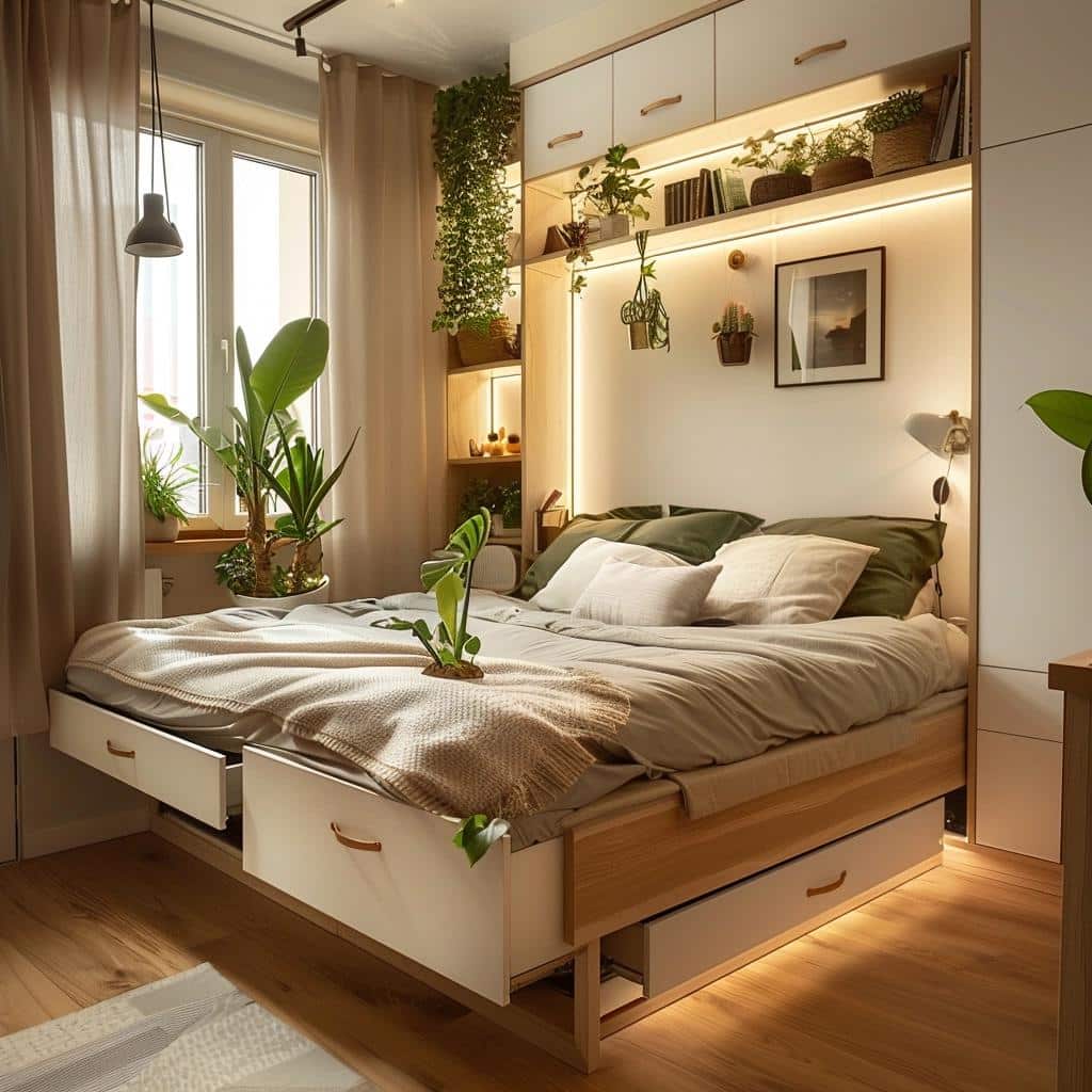 5 Ideias Criativas para Decorar Quarto Pequeno de Casal 2 5 Ideias Criativas para Decorar Quarto Pequeno de Casal