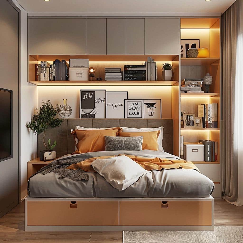 5 Ideias Criativas para Decorar Quarto Pequeno de Casal 1 5 Ideias Criativas para Decorar Quarto Pequeno de Casal