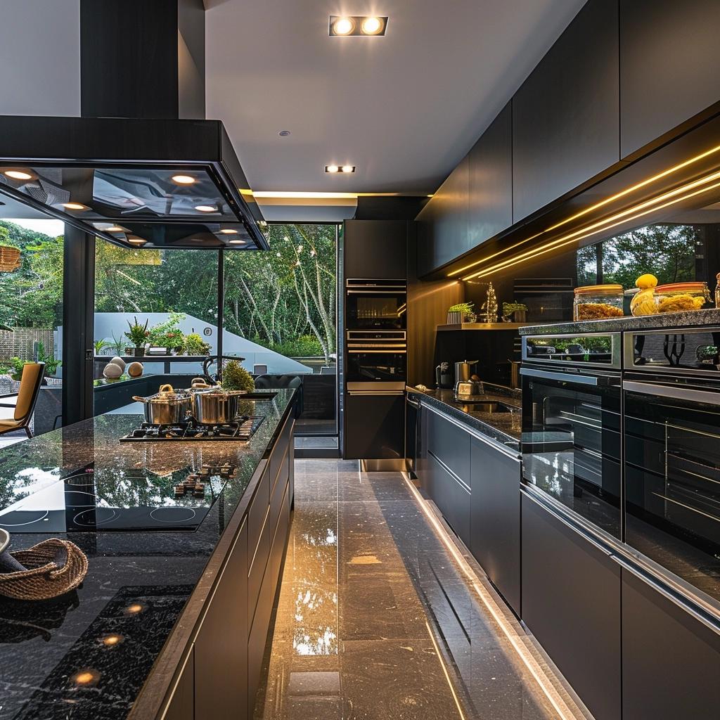Elegância Sombria: Cozinha Preta e Cinza para Amantes do Estilo Gótico Suave 1 cozinha preta e cinza
