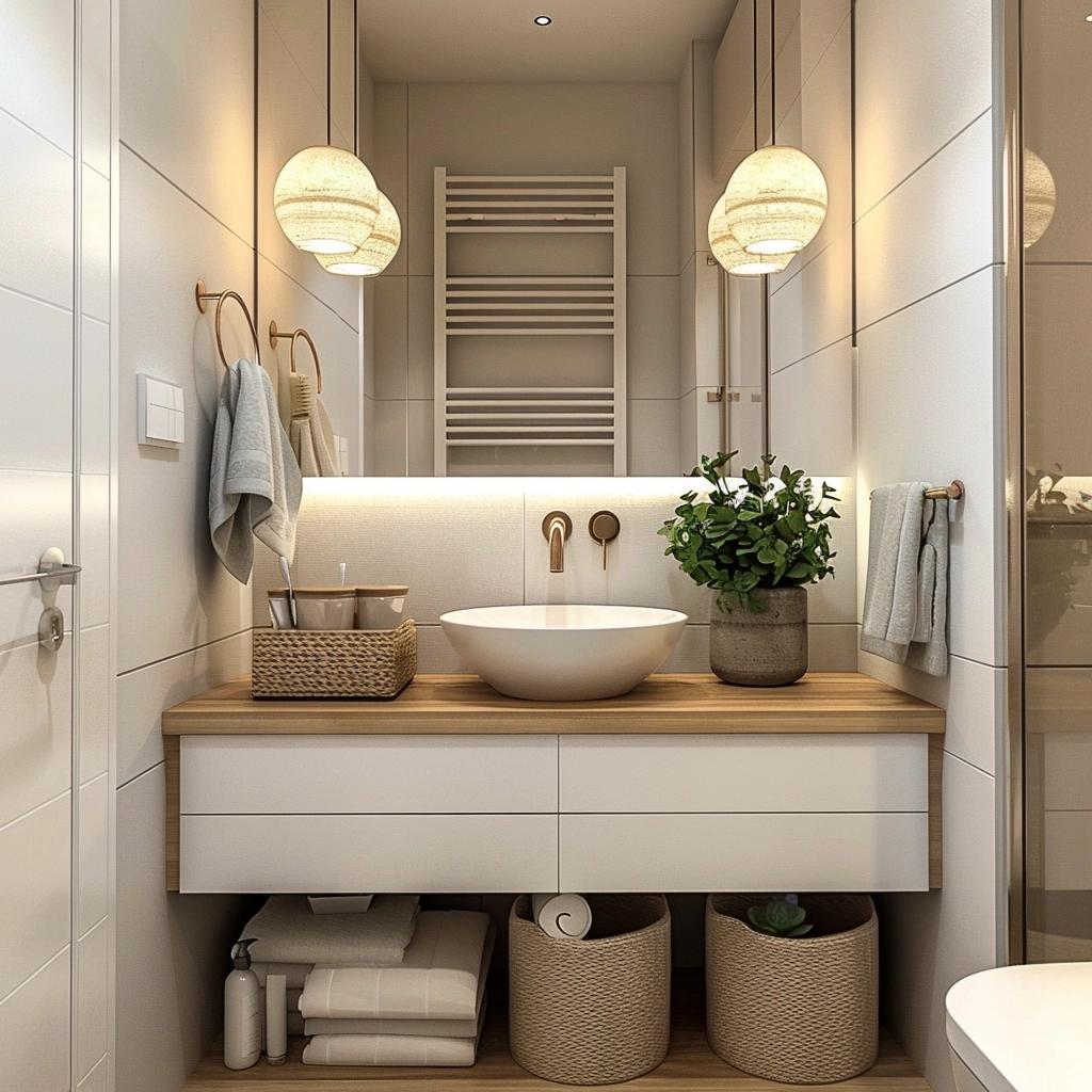 7 Ideias para Decorar Banheiros Simples e Pequenos com Beleza e Funcionalidade 19 7 Ideias para Decorar Banheiros Simples e Pequenos com Beleza e Funcionalidade