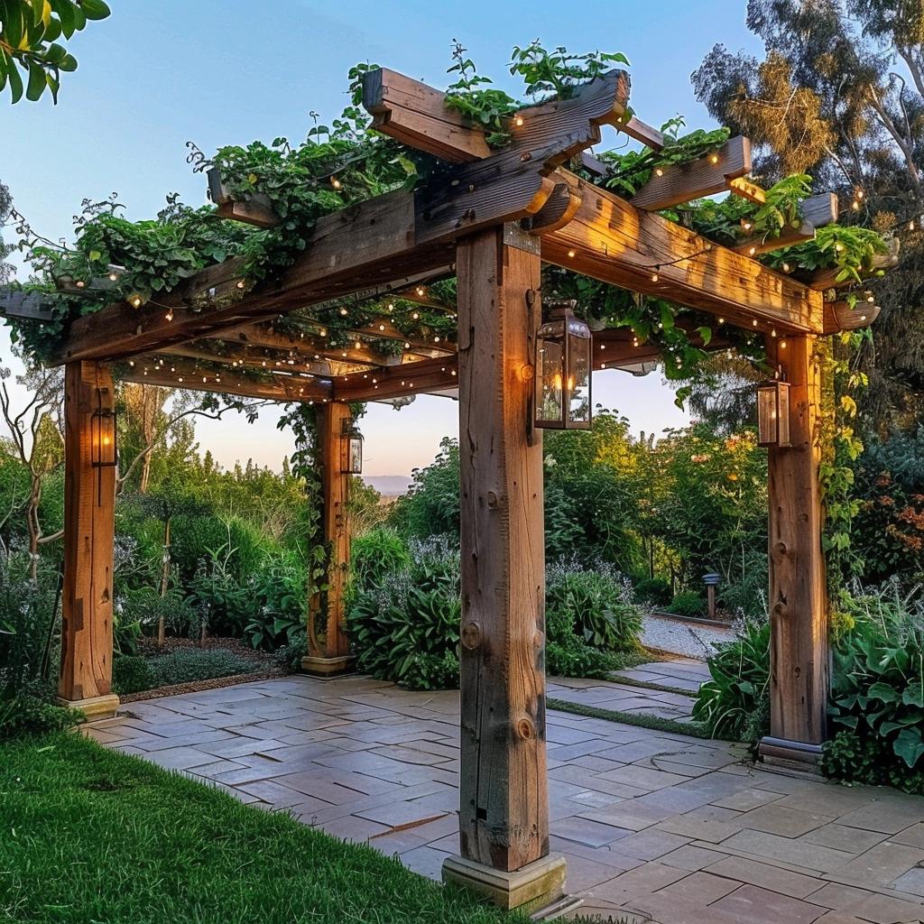 5 Ideias de Pergolado Rústico para Transformar seu Jardim 26 5 Ideias de Pergolado Rústico para Transformar seu Jardim