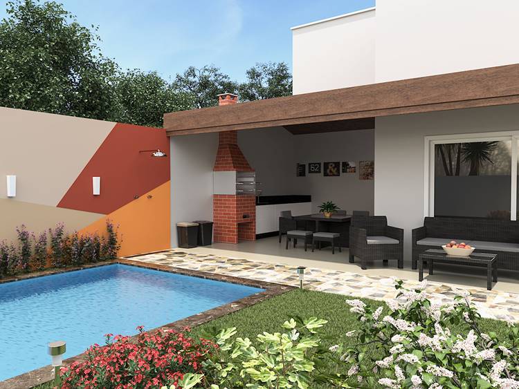 7 Vantagens de Ter uma Casa Caixote e 30 ideias para se inspirar! 10 Varanda com telhado embutido.