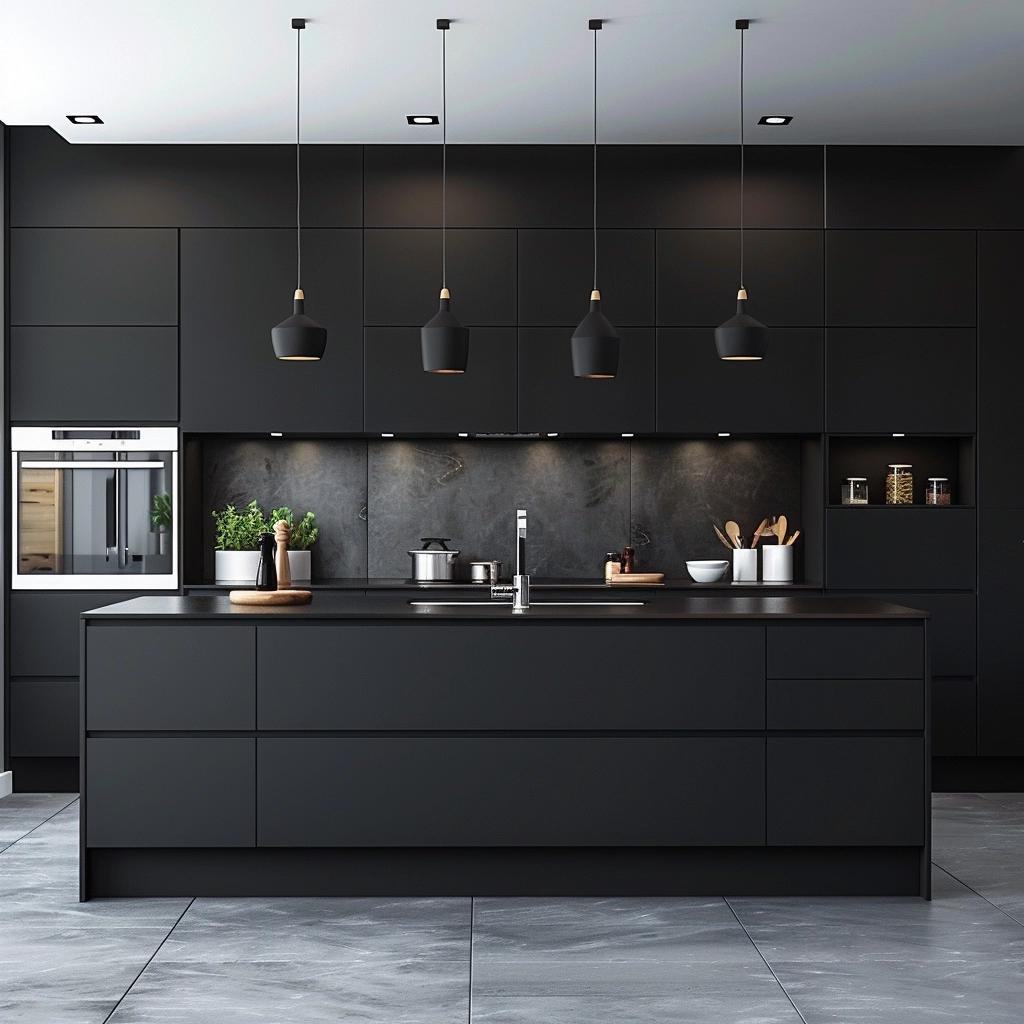 Armários Pretos na Cozinha: Veja como elas podem crie um visual moderno e diferenciado. 24 Armários Pretos na Cozinha: Veja como elas podem crie um visual moderno e diferenciado.