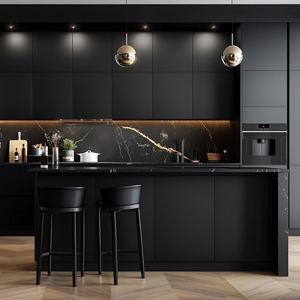 Armários Pretos na Cozinha: Veja como elas podem crie um visual moderno e diferenciado. 23 Armários Pretos na Cozinha: Veja como elas podem crie um visual moderno e diferenciado.