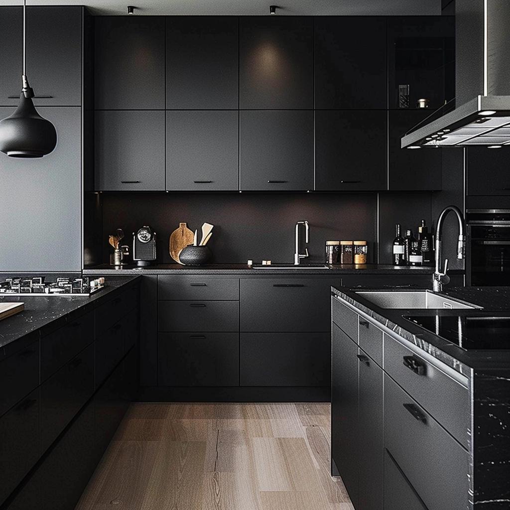 Armários Pretos na Cozinha: Veja como elas podem crie um visual moderno e diferenciado. 1 Armários Pretos na Cozinha: Veja como elas podem crie um visual moderno e diferenciado.