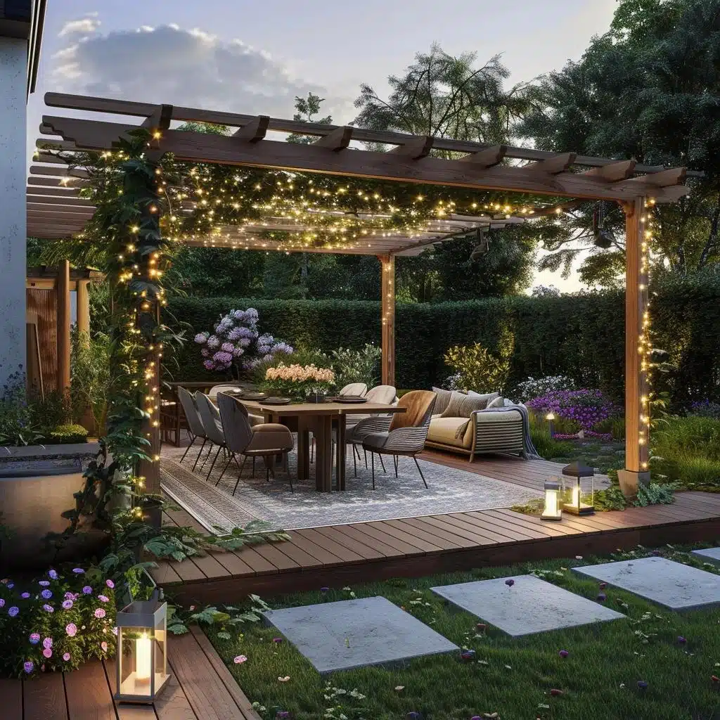 5 Ideias Criativas de Decoração de Quintal com Pergolado para Transformar Seu Espaço 26 5 Ideias Criativas de Decoração de Quintal com Pergolado para Transformar Seu Espaço