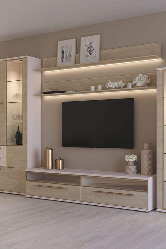 Inspire-se com mais de 40 Ideias de Decoração para Sala de TV 8 9. Quando falamos em decoração, é preciso entender que beleza e funcionalidade são aspectos que precisam estar aliado, e no caso da sua sala de tv não seria diferente.