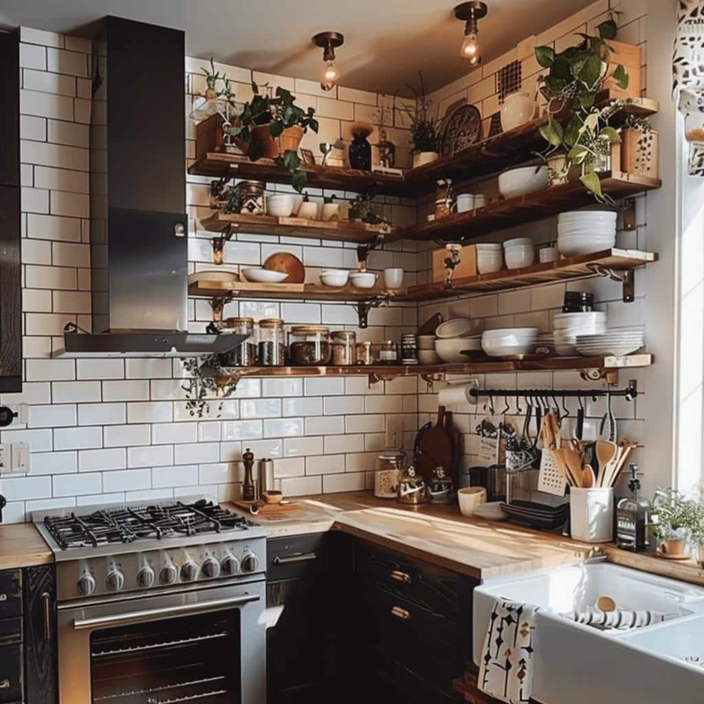 3 Formas de Utilizar Prateleiras na Cozinha para Otimizar Espaço 3 3 Formas de Utilizar Prateleiras na Cozinha para Otimizar Espaço