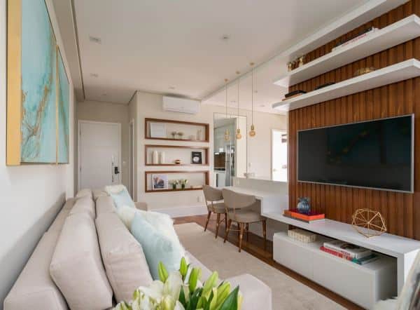 Nichos na Sala: Dicas e mais de 40 Maneiras Criativas de Usa-los. 4 Projeto: moniserosaarquitetura