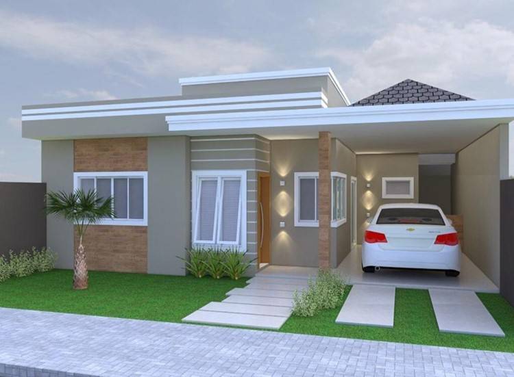 7 Vantagens de Ter uma Casa Caixote e 30 ideias para se inspirar! 12 Projeto de casa com telhado embutido por Ellen Ferreira.