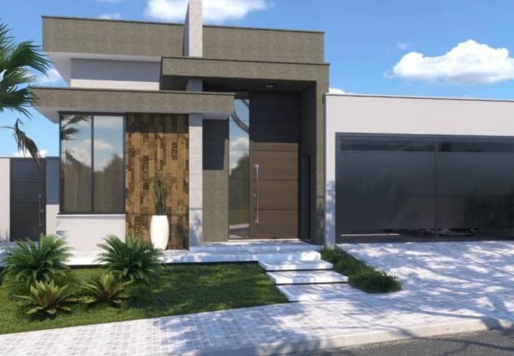 7 Vantagens de Ter uma Casa Caixote e 30 ideias para se inspirar! 19 Telhado embutido com estrutura leve e simples.