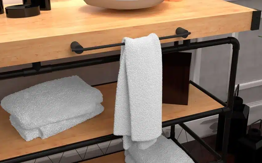 5 Acessórios Inteligentes para Banheiro: Transforme Seu Espaço com Escolhas Certas 4 Porta-tolhas preto fosco