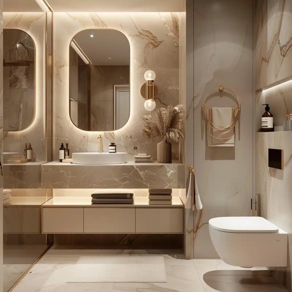 Banheiro Chique e Pequeno: 5 Dicas de Decoração Sofisticada 4 Banheiro Chique e Pequeno: 5 Dicas de Decoração Sofisticada