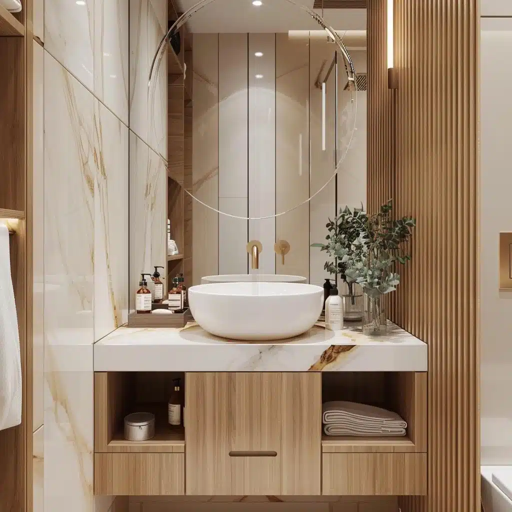 Banheiro Chique e Pequeno: 5 Dicas de Decoração Sofisticada 3 Banheiro Chique e Pequeno: 5 Dicas de Decoração Sofisticada