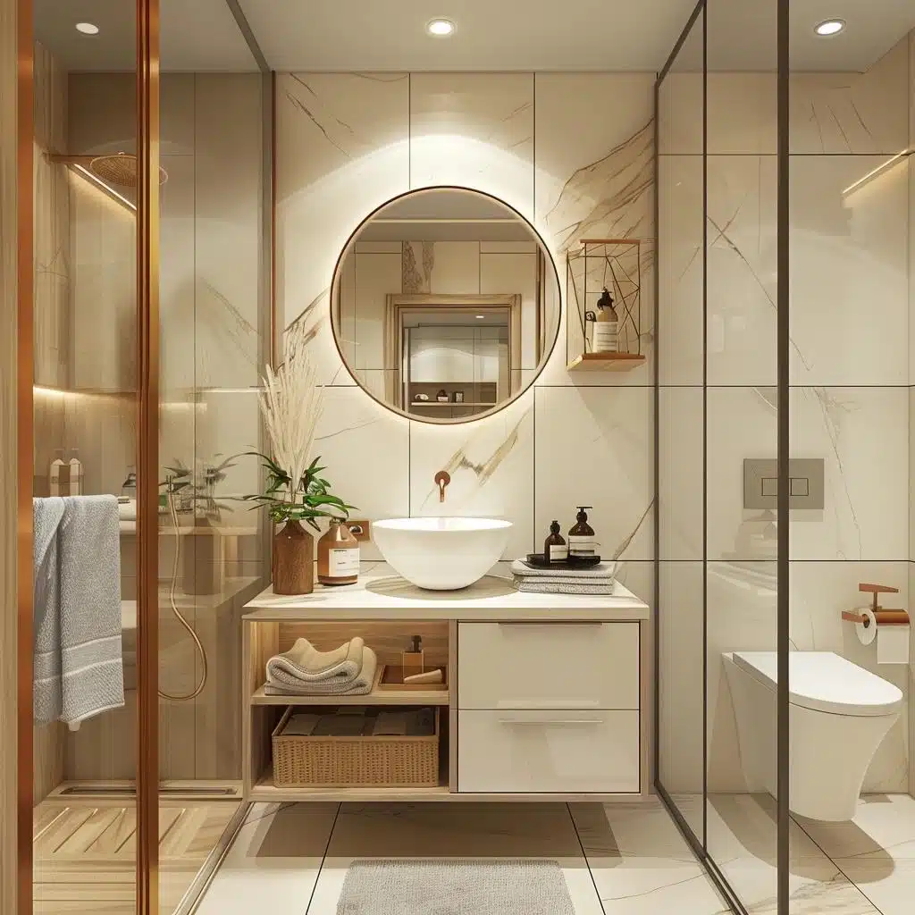 Banheiro Chique e Pequeno: 5 Dicas de Decoração Sofisticada 2 Banheiro Chique e Pequeno: 5 Dicas de Decoração Sofisticada
