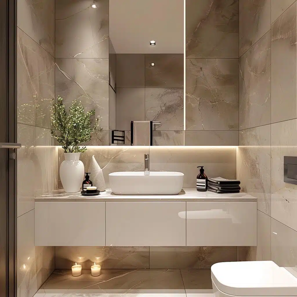 Banheiro Chique e Pequeno: 5 Dicas de Decoração Sofisticada 1 Banheiro Chique e Pequeno: 5 Dicas de Decoração Sofisticada