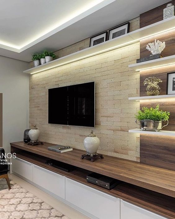 Salas com Sanca: dicas e mais de 30 ideias para Inspirar Você 9 9. Sanca fechada e sanca invertida como opções para decoração.