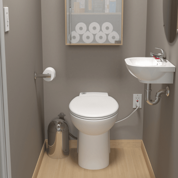 5 Dicas para Decorar Lavabo Pequeno com Estilo 8 Vaso sanitário compacto para melhorar o espaço do lavabo, foto do produto Sanitrit.