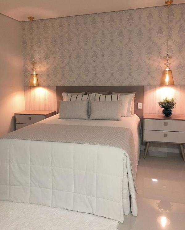 Modelos de Pendente para Quarto: dicas e mais de 50 ideias. 19 Modelos com mais detalhes substituem os abajures tanto no quesito iluminação, quanto na decoração!