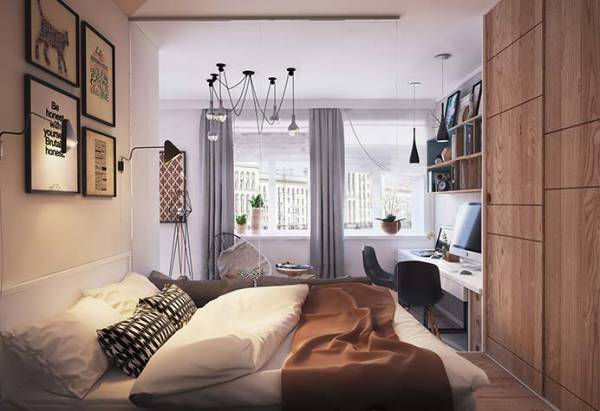 5 Ideias para Quarto de Casal Planejado 16 Lofts em conceito aberto são modernos, o vidro cria uma divisória interessante.