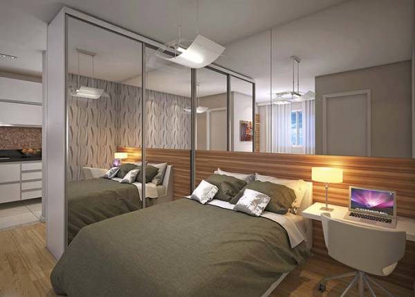 5 Ideias para Quarto de Casal Planejado 18 Para quem precisa de um espaço de trabalho/estudo, o quarto planejado amplia as opções.