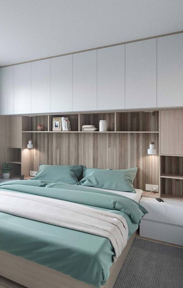 5 Ideias para Quarto de Casal Planejado 13 Nichos deixam a decoração mais prática.
