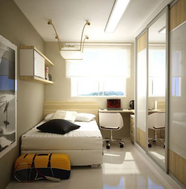 5 Ideias para Quarto de Casal Planejado 8 As portas de correr no guarda roupa facilitam a movimentação.