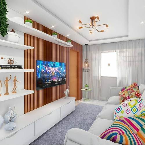 15 Ideias de Salas de TV Decoradas que Você Vai Adorar 10 Muita modernidade e cor!