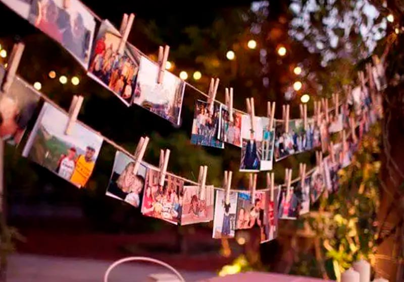 Festa de Aniversário Simples: Ideias Criativas para Celebrar com Estilo 6 Varal personalizado com fotos