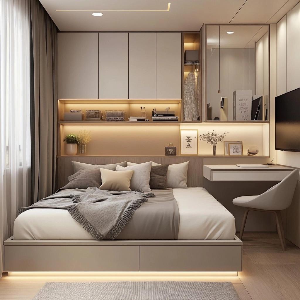 7 Dicas para Decorar Quartos Pequenos de Forma Funcional 4 7 Dicas para Decorar Quartos Pequenos de Forma Funcional