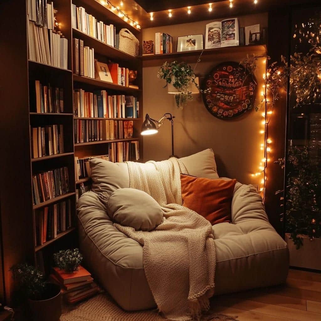 Como Criar um Cantinho de Leitura Aconchegante em Qualquer Espaço 3 Como Criar um Cantinho de Leitura Aconchegante em Qualquer Espaço