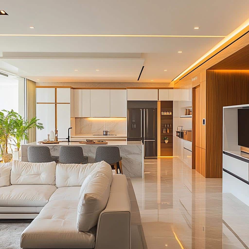 Como Decorar Sala com Cozinha Americana Integrada: 5 Ideias 2 Como Decorar Sala com Cozinha Americana Integrada: 5 Ideias