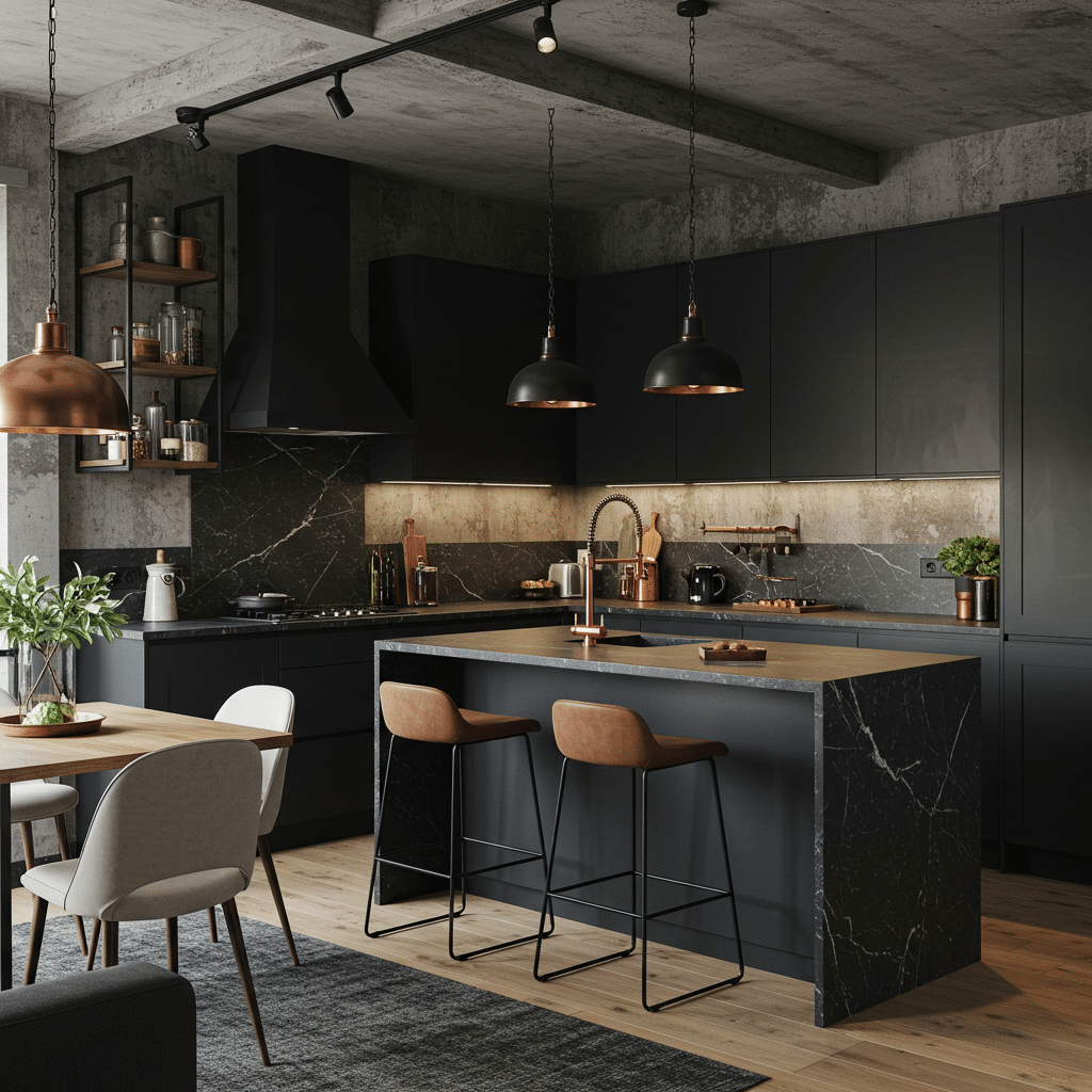 5 Modelos de Cozinha Preta e Cinza para se Inspirar 3 5 Modelos de Cozinha Preta e Cinza para se Inspirar