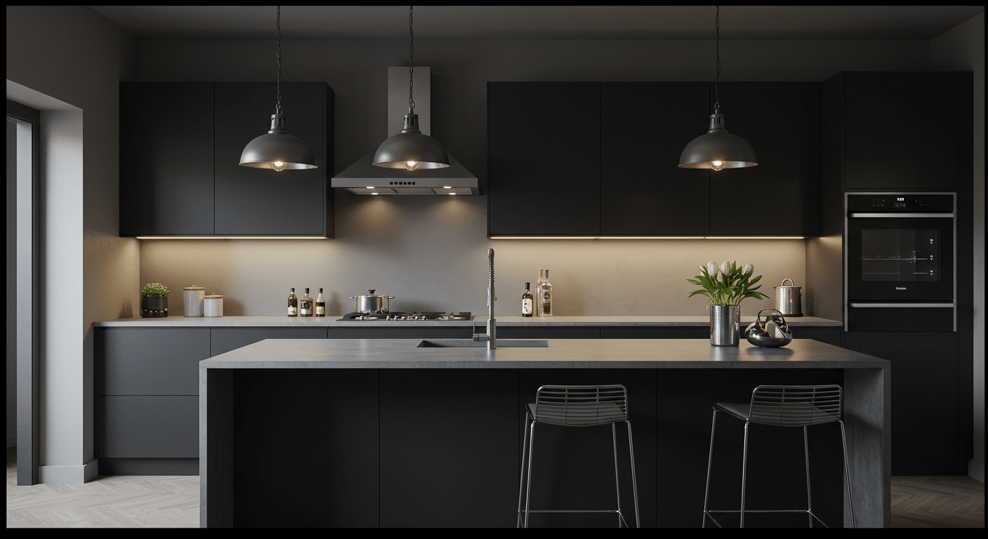 5 Modelos de Cozinha Preta e Cinza para se Inspirar 4 5 Modelos de Cozinha Preta e Cinza para se Inspirar