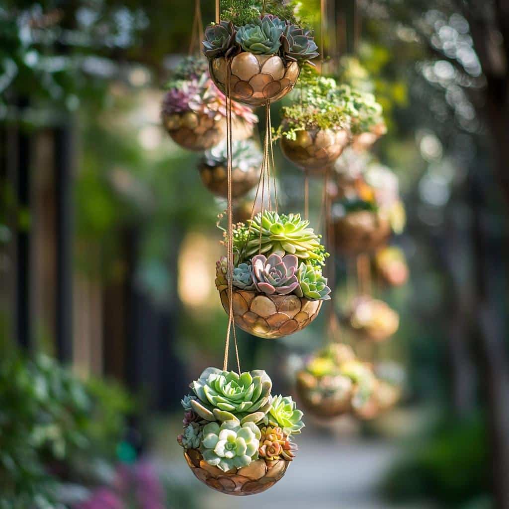 Como Fazer Jardim Suspenso de Suculentas e Inovar na Decoração 3 como fazer jardim suspenso de suculentas