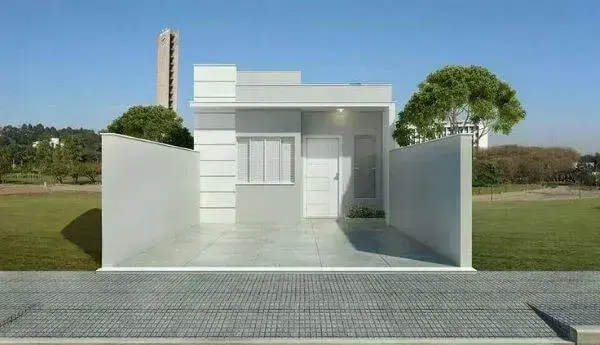 Projetos de Casas Simples: Dicas e Ideias para Construir com Economia e Estilo 6 Fachadas de plantas de casas simples e pequenas – Por: Dcore Você