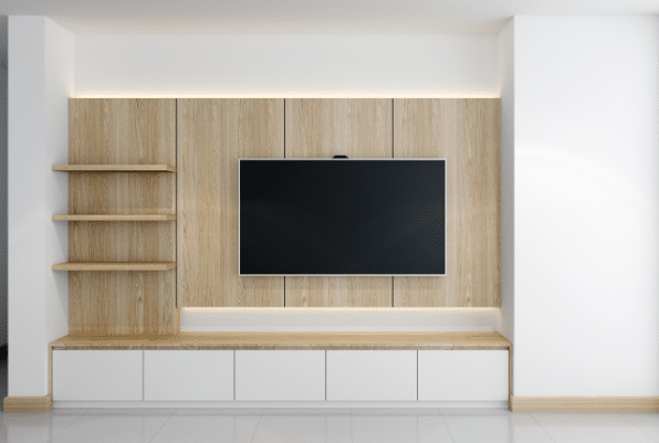 Painel para TV: modelo com led torna o ambiente elegante e clean – Foto: Shutterstock